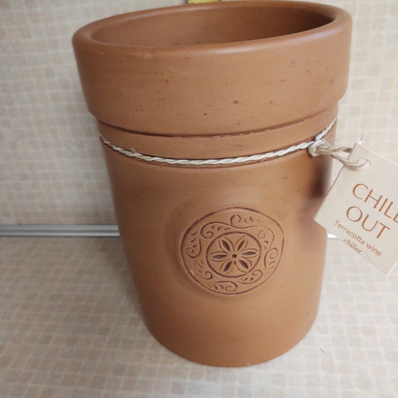 TERRA COTTA WINE COOLER 7 3/4" TALL NEW WITH TAGS - Picture 8 of 10